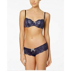 b.tempt'd by Wacoal Ciao Bella Tanga Underwear Navy Size 7 L
